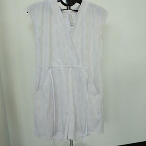 Athleta Marlow Romper Women's Small Pearl White Python Snake Print Casual Travel